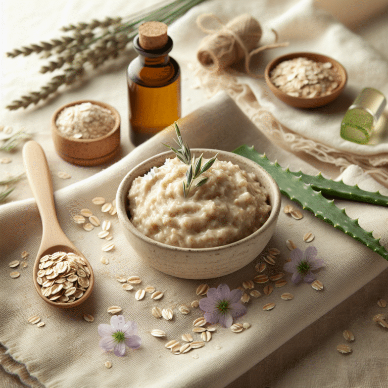 oatmeal face scrub for sensitive skin care