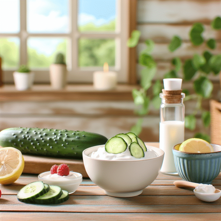 DIY cucumber face mask for skin brightening