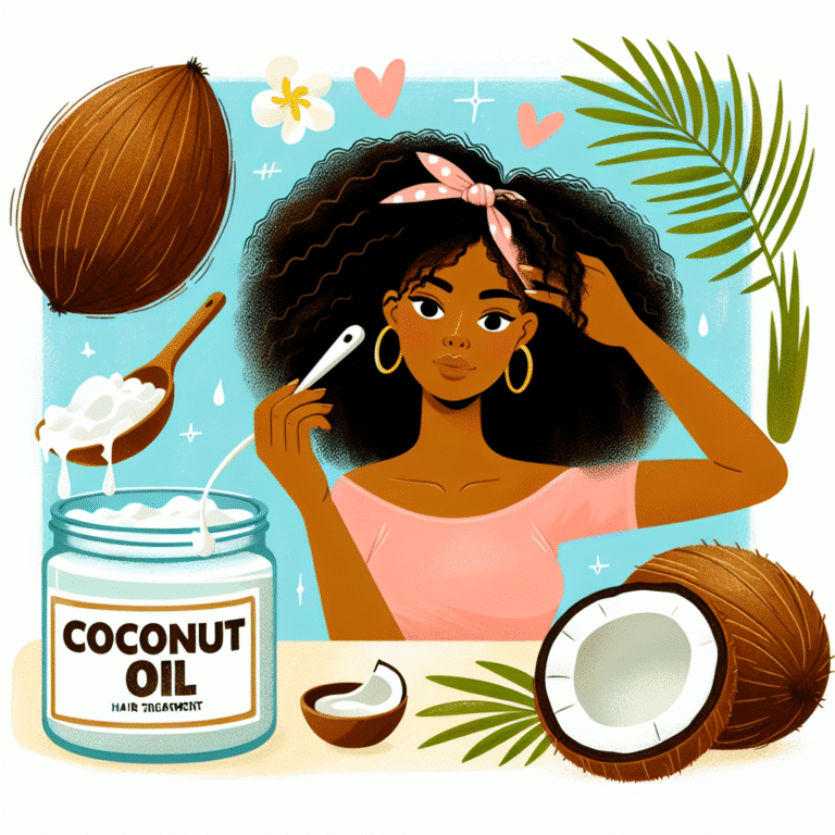 DIY coconut oil hair treatment for dry hair