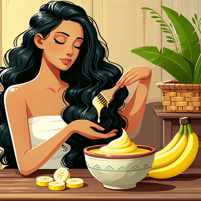banana hair mask for enhancing shine
